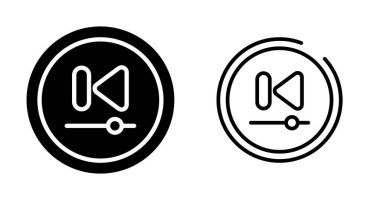 Simgeler geri sarıldı, vektör illüstrasyonu