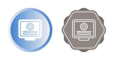 ortam oynatıcı web simgesi vektör çizimi