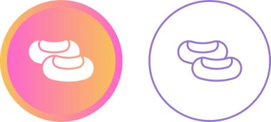 Beyaz arkaplanda izole edilmiş fasulye simgeleri kümesi, vektör illüstrasyonu 