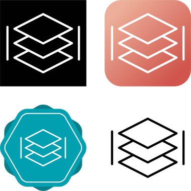 katman simgeleri ayarlandı, vektör illüstrasyonu 