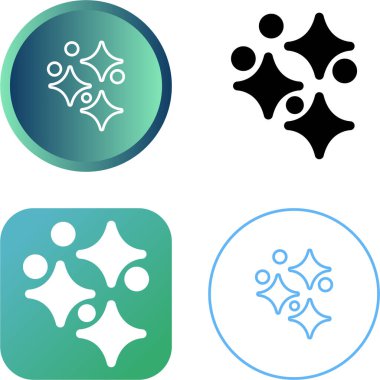 yıldız ağ simgeleri, vektör illüstrasyonu   