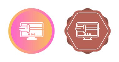 Beyaz ve siyah arkaplanda bilgisayar monitörü ve tornavida simgeleri 