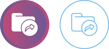 Beyaz arkaplanda izole edilmiş dizin paylaşım simgeleri, vektör illüstrasyonu       