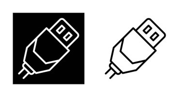 usb bağlantı simgeleri beyaz arkaplanda ayarlandı