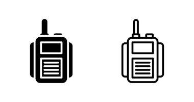 telsiz talkie simgeleri vektör illüstrasyonunu ayarla 