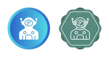 astronot web simgesi vektör illüstrasyonu