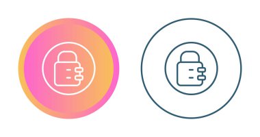 Asma kilit simgesi. Koruma sembolü. Vektör illüstrasyonu.