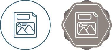 Dijital içerik için modern ortam dosya simgesi, beyaz arkaplanda izole edilmiş vektör illüstrasyonu 