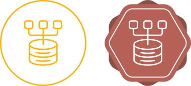 Veri Depolama Web simgesi vektör çizimi