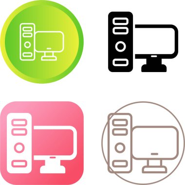 Bilgisayar simgeler vektör çizim ayarla