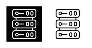 Sunucu simgeleri ayarlandı, vektör illüstrasyonu 