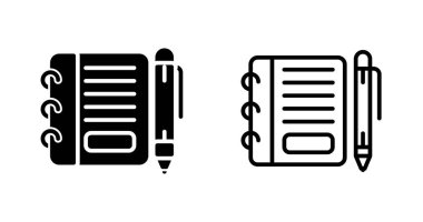 dizüstü bilgisayar ve kalem simgeleri ayarlandı, vektör illüstrasyonu