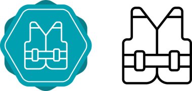 Yansıtıcı yelek simgesi ağ illüstrasyonu