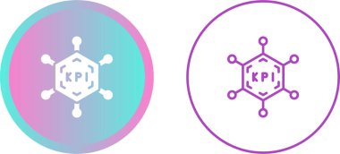 Anahtar Performans Göstergeleri web simgelerinin basit vektör illüstrasyonu       