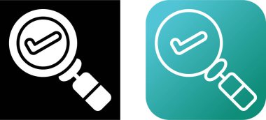 Büyütme cam kontrol işareti ağ vektör illüstrasyonuName