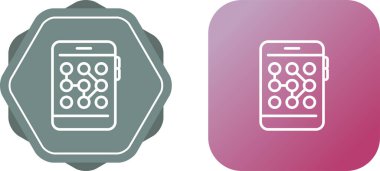 Güvenlik anahtarı smartphone ince çizgi simgesini simge, grafik. Modern vektör çizim.