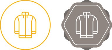 siyah ceket simgeleri beyaz arkaplanda izole edildi