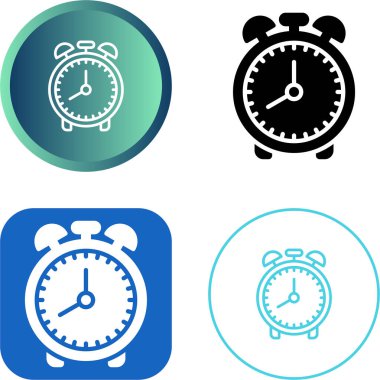 Alarm Saat simgeleri soyut arkaplanda izole edildi   