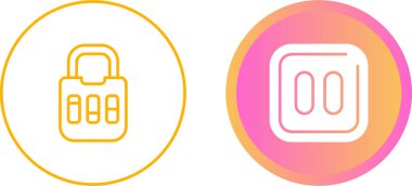 Beyaz arkaplanda güvenli çizgi simgesi belirle. Kilitli bir banka kasasının şifresi. Güvenilir veri koruması. Simgeleri renkli ayarla. 