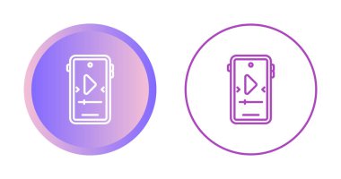 çalma düğmesi simgesi seti, oyuncu, vektör illüstrasyonu 