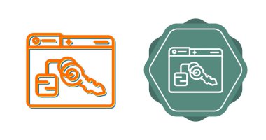 beyaz arkaplanda anahtar simgeleri olan bilgisayar web sayfaları, vektör yanılsaması  