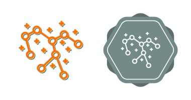 Takımyıldız Web simgesi vektör illüstrasyonu