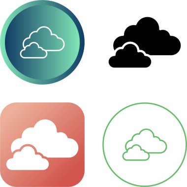 Bulut simgeleri web basit illüstrasyon