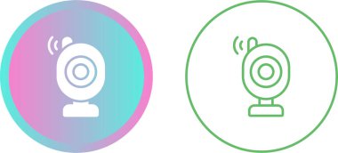 Bebek monitörü ağ ikonu vektör çizimi