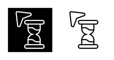 Beyaz arkaplanda izole edilmiş cam ve ok simgeleri, vektör illüstrasyonu 