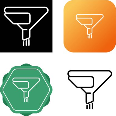 Filtre simgeleri. Web simgeleri basit resimleme     