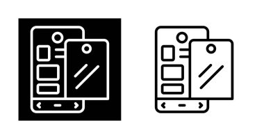 akıllı telefon belgesi web simgesi vektör illüstrasyonu