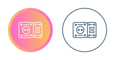 elektrik soket simgeleri ayarlandı, basit illüstrasyon