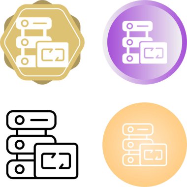 Web sitesi yedekleme simgeleri ayarlandı, vektör illüstrasyonu