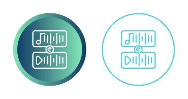 Beyaz arkaplanda dijital ses çizgileri simgeleri, vektör illüstrasyonu