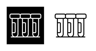 test tüpleri simgeleri ayarlandı, vektör illüstrasyonu 