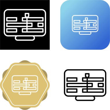 Zaman çizgisi simgesi vektör illüstrasyon tasarımı