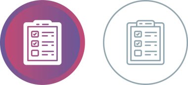  Kontrol Listesi web simgeleri kümesi basit illüstrasyon 