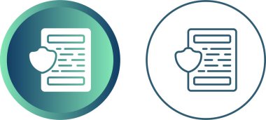 belge simgeleri ayarlandı, vektör illüstrasyonu basit tasarım