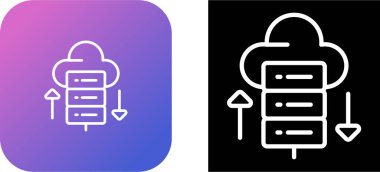 Web Sunucusu simgeleri vektör illüstrasyonunu ayarla 