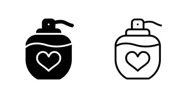 Parfüm simgeleri ayarlandı, vektör illüstrasyonu