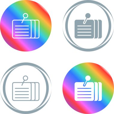 pinned document icon vector illustration 