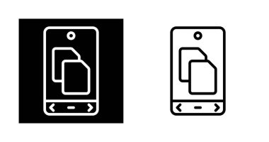 akıllı telefon simgeleri ayarlandı, vektör illüstrasyonu basit tasarım