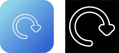 Tazeleme ok düğmesi simgeleri beyaz arkaplanda izole edildi