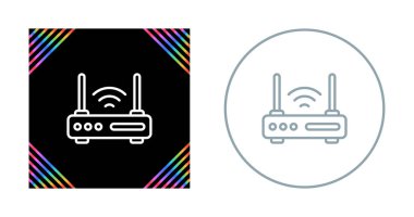 Wi-fi yönlendirici simgeleri ayarlandı, vektör illüstrasyonu