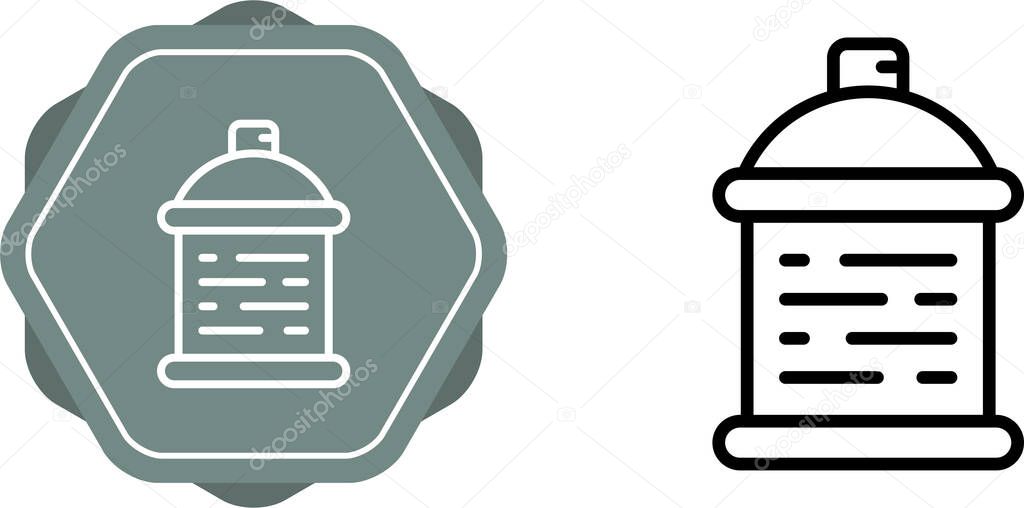 Spray can silhouette black icon. Vector illustration of spray can symbol isolated on white background