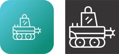 Traktör simgesi vektör çizimi 