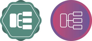 Beyaz arkaplanda izole edilmiş hiyerarşi simgeleri, vektör illüstrasyonu