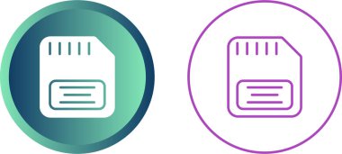 Bellek Kart simgeleri ayarlandı, vektör illüstrasyonu