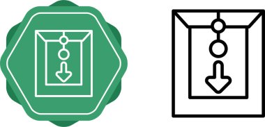 Dosya web simgesi vektör illüstrasyonunu indir