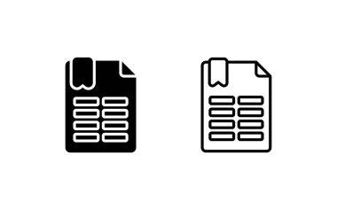 Belge simgeler kümesi, vektör çizim